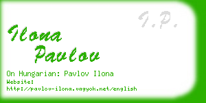 ilona pavlov business card